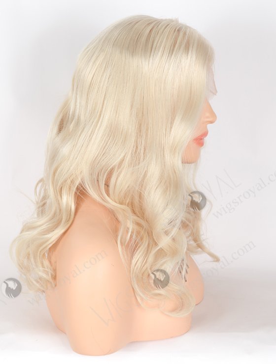 Stylish Natural Looking Platinum Blonde Lace Front Wigs 16 Inch Beach Wave European Hair RLF-08018-25541