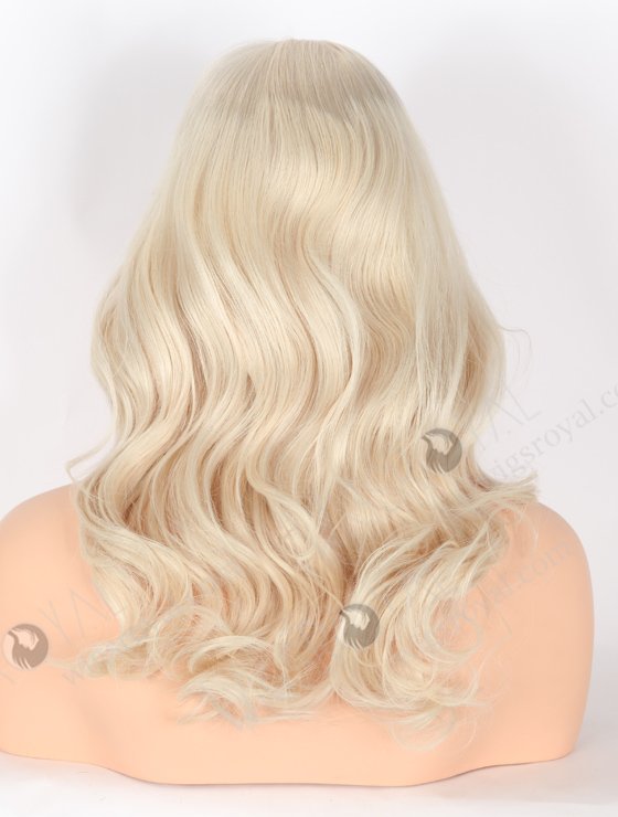 Stylish Natural Looking Platinum Blonde Lace Front Wigs 16 Inch Beach Wave European Hair RLF-08018-25542