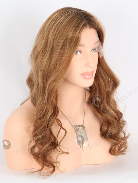 Nice Wavy Highlights Lace Front Wig | Human Hair Full Head Hair Wig for Ladies RLF-08041-25661