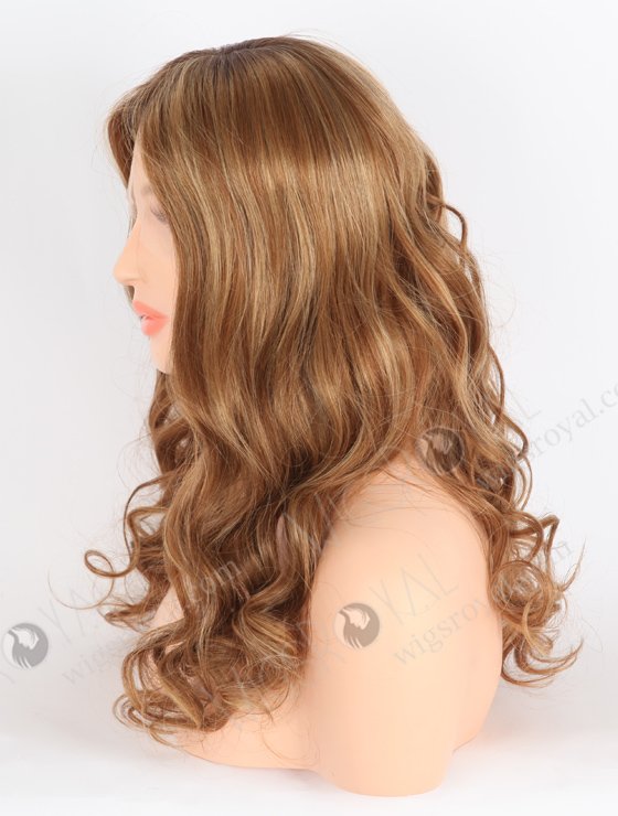 Nice Wavy Highlights Lace Front Wig | Human Hair Full Head Hair Wig for Ladies RLF-08041-25663