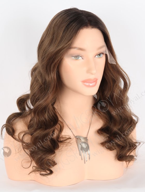 In Stock European Virgin Hair 20" Beach Wave T2/10# With T2/8# Highlights Color Lace Front Wig RLF-08033-25616