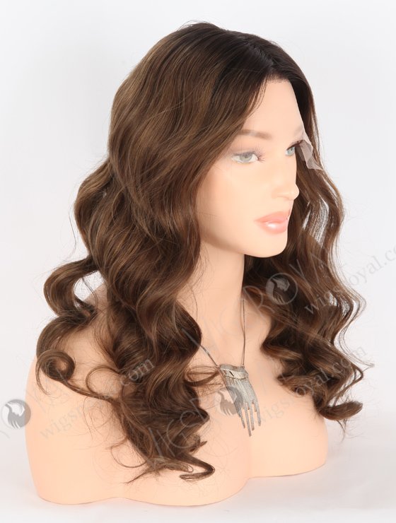 In Stock European Virgin Hair 20" Beach Wave T2/10# With T2/8# Highlights Color Lace Front Wig RLF-08033-25618