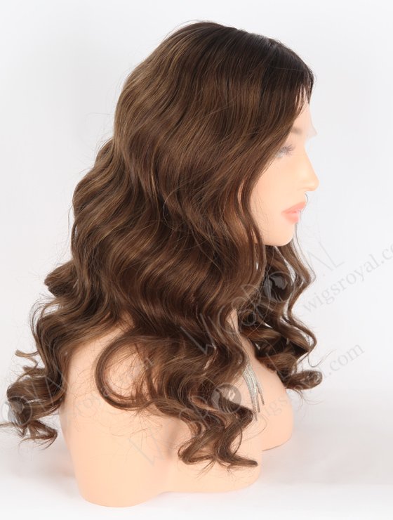In Stock European Virgin Hair 20" Beach Wave T2/10# With T2/8# Highlights Color Lace Front Wig RLF-08033-25617