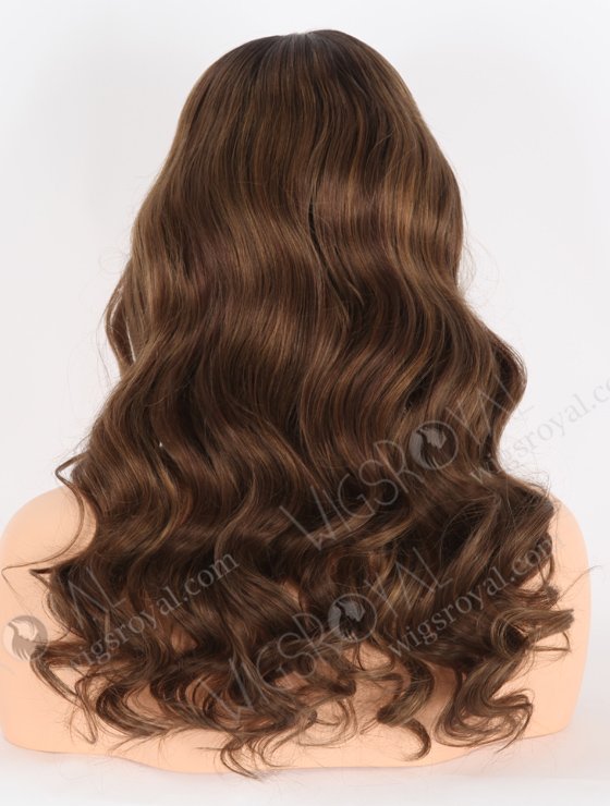 In Stock European Virgin Hair 20" Beach Wave T2/10# With T2/8# Highlights Color Lace Front Wig RLF-08033-25619