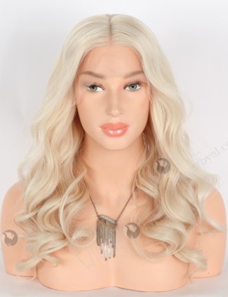 In Stock European Virgin Hair 20" Beach Wave White Color Lace Front Wig RLF-08031