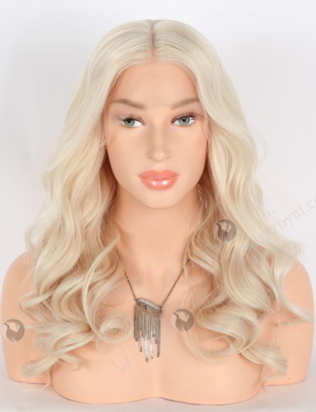 In Stock European Virgin Hair 20" Beach Wave White Color Lace Front Wig RLF-08031