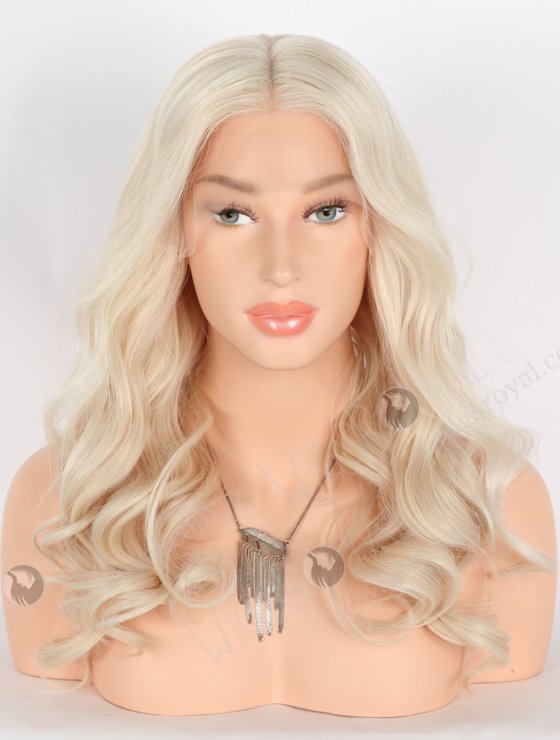 In Stock European Virgin Hair 20" Beach Wave White Color Lace Front Wig RLF-08031