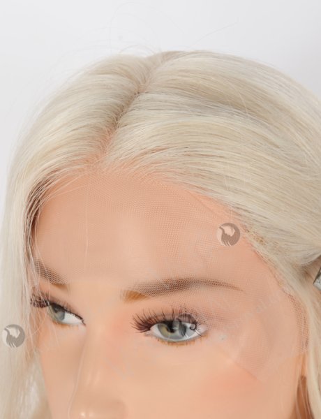 In Stock European Virgin Hair 20" Beach Wave White Color Lace Front Wig RLF-08031