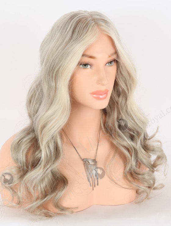 Beautiful Long Lace Front Wig With Grey Color RLF-08040-25721