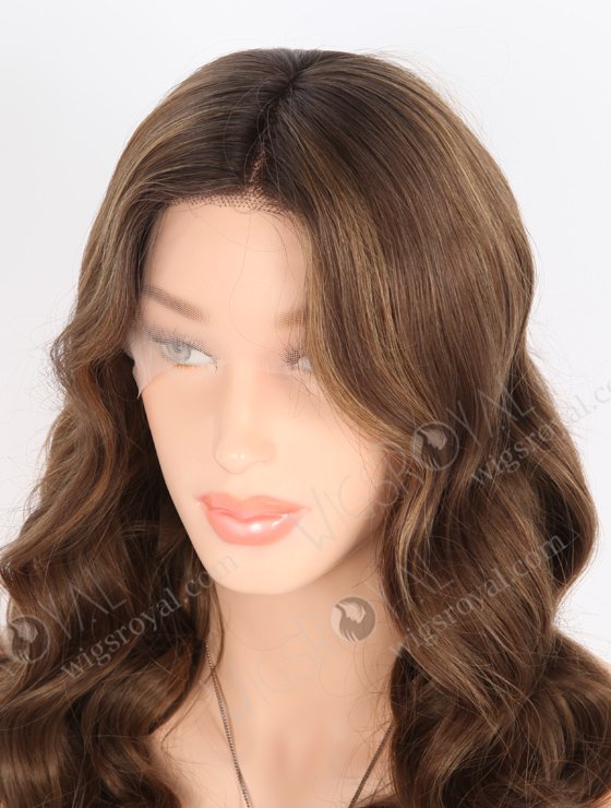 In Stock European Virgin Hair 20" Beach Wave T2/10# With T2/8# Highlights Color Lace Front Wig RLF-08032-25807