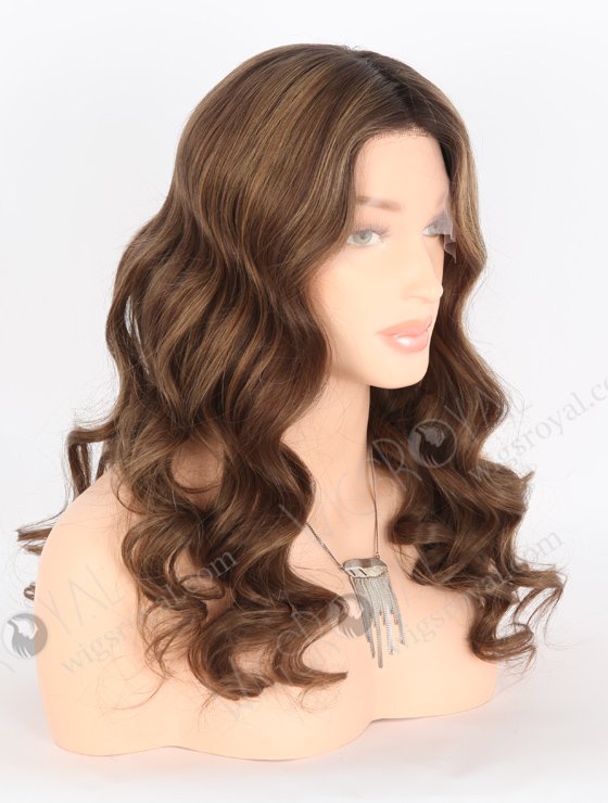 In Stock European Virgin Hair 20" Beach Wave T2/10# With T2/8# Highlights Color Lace Front Wig RLF-08032-25806