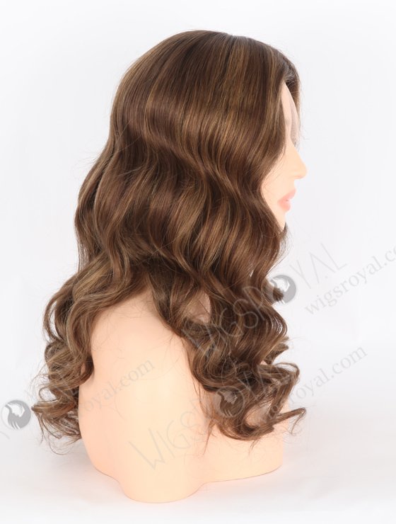 In Stock European Virgin Hair 20" Beach Wave T2/10# With T2/8# Highlights Color Lace Front Wig RLF-08032-25809