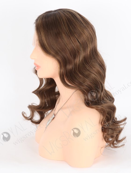 In Stock European Virgin Hair 20" Beach Wave T2/10# With T2/8# Highlights Color Lace Front Wig RLF-08032-25808