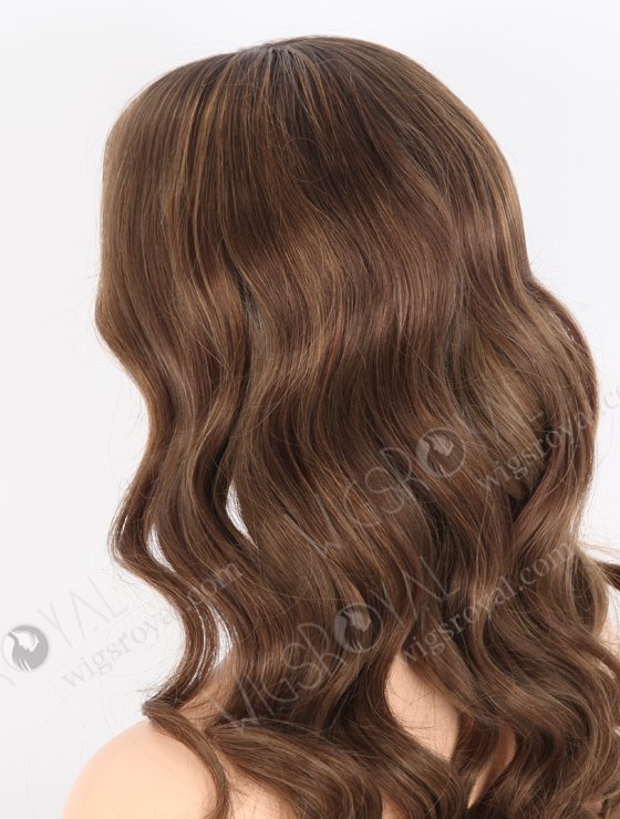 In Stock European Virgin Hair 20" Beach Wave T2/10# With T2/8# Highlights Color Lace Front Wig RLF-08032-25810