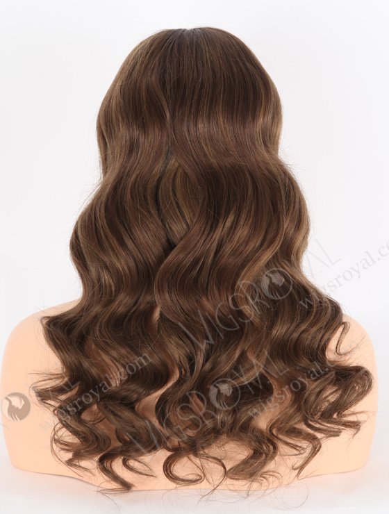 In Stock European Virgin Hair 20" Beach Wave T2/10# With T2/8# Highlights Color Lace Front Wig RLF-08032-25811