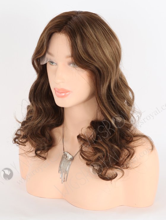 In Stock European Virgin Hair 16" Beach Wave 3# With T3/8# Highlights Color Lace Front Wig RLF-08025-25794