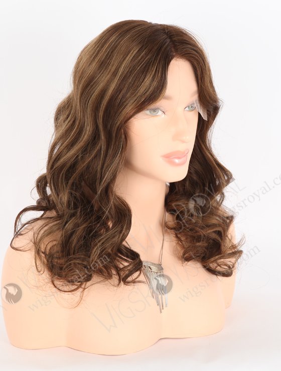 In Stock European Virgin Hair 16" Beach Wave 3# With T3/8# Highlights Color Lace Front Wig RLF-08025-25796