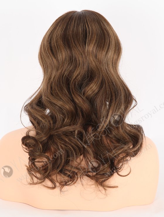 In Stock European Virgin Hair 16" Beach Wave 3# With T3/8# Highlights Color Lace Front Wig RLF-08025-25800