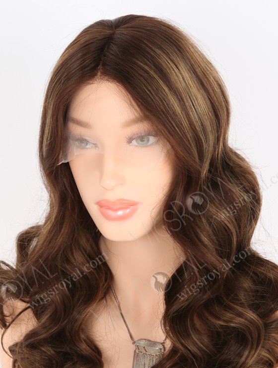 In Stock European Virgin Hair 20" Beach Wave 3# With T3/8# Highlights Color Lace Front Wig RLF-08036-25862