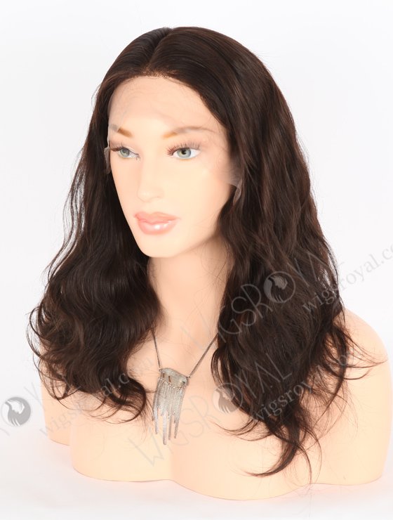 In Stock Indian Remy Hair 16" Body Wave Natural Color 13x4 Lace Front Wig SLF-01295-25872