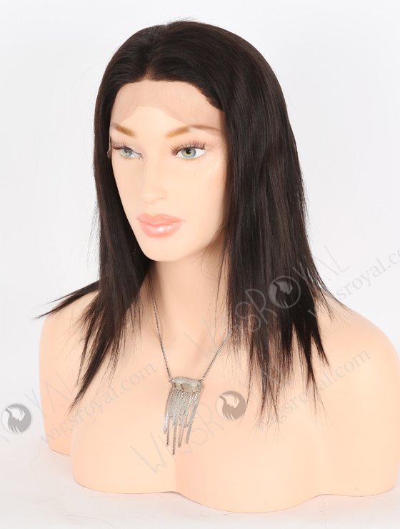 In Stock Indian Remy Hair 10" Straight 1B# Color 13x4 Lace Front Wig SLF-01296-25884