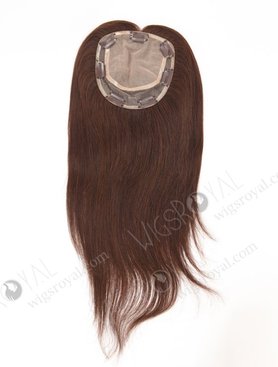 High Quality Remy Hair Crown Toppers | 16 Inch Dark Brown Hair Piece Topper-040-25929