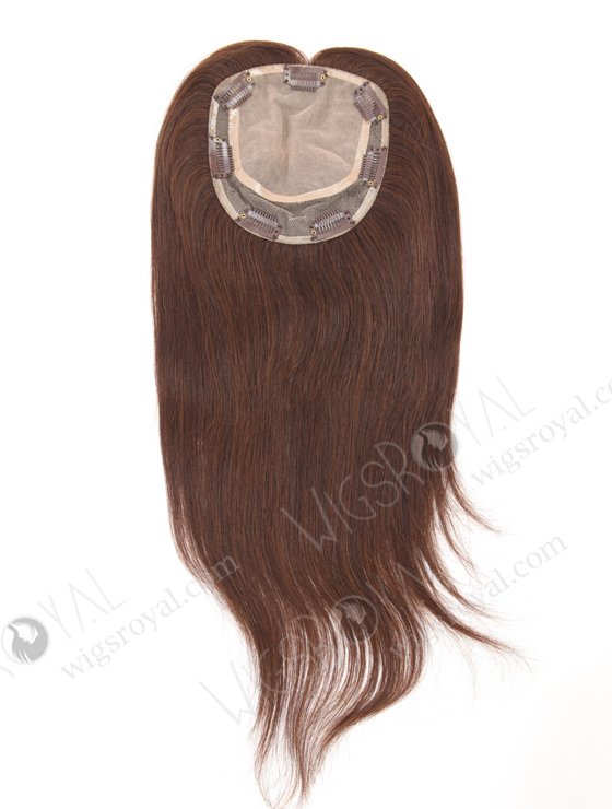 High Quality Remy Hair Crown Toppers | 16 Inch Dark Brown Hair Piece Topper-040-25931