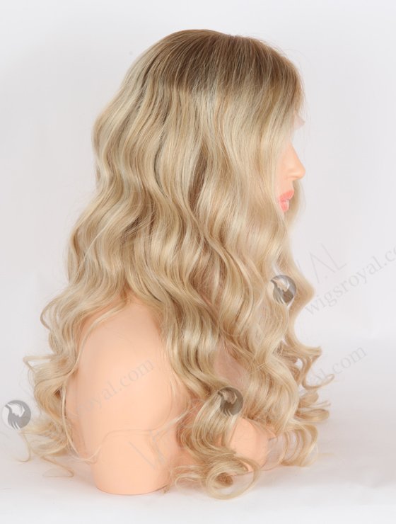 In Stock European Virgin Hair 20" Beach Wave T8A/60# With 8A# Highlights Color Lace Front Wig RLF-08034-25950