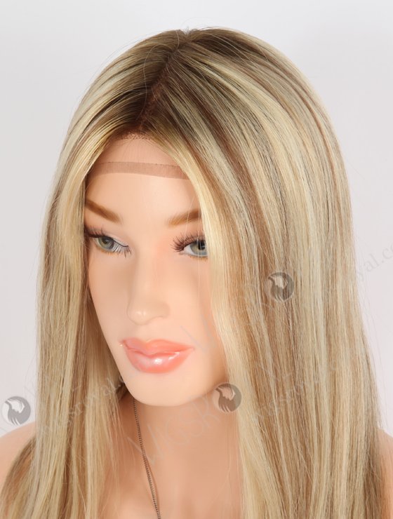 Natural Looking Hairline Brown Hair With Highlights Gripper Wig for Alopecia GRP-08016-25972
