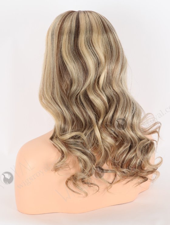 In Stock European Virgin Hair 16" Beach Wave T4/22# With 4# Highlights Color Lace Front Wig RLF-08022-26011