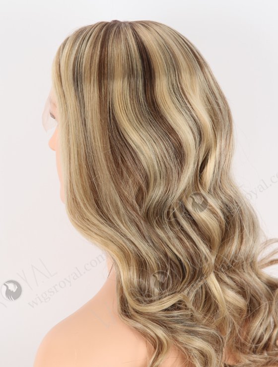In Stock European Virgin Hair 16" Beach Wave T4/22# With 4# Highlights Color Lace Front Wig RLF-08022-26013