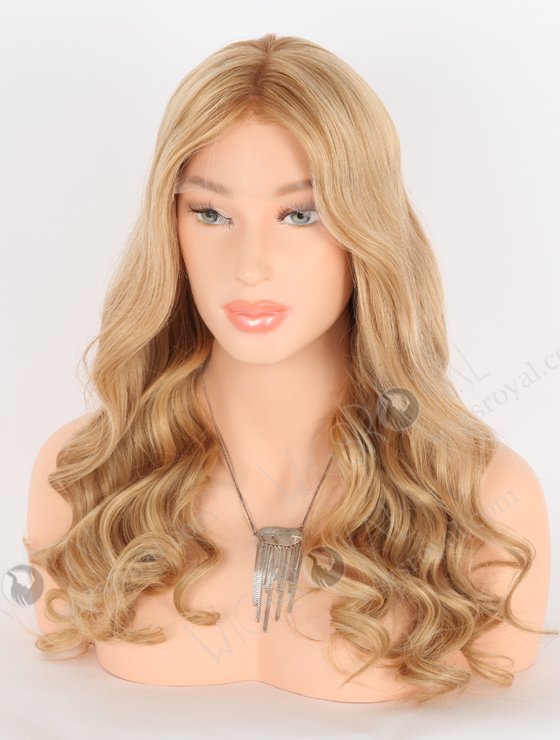 In Stock European Virgin Hair 20" Beach Wave T8/16# With 8# Highlights Color Lace Front Wig RLF-08029-26019