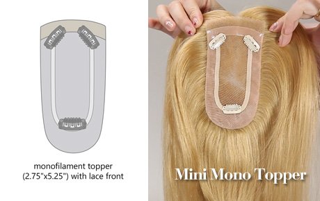 New Arrival Mini Mono Topper For Thinning Hair Women