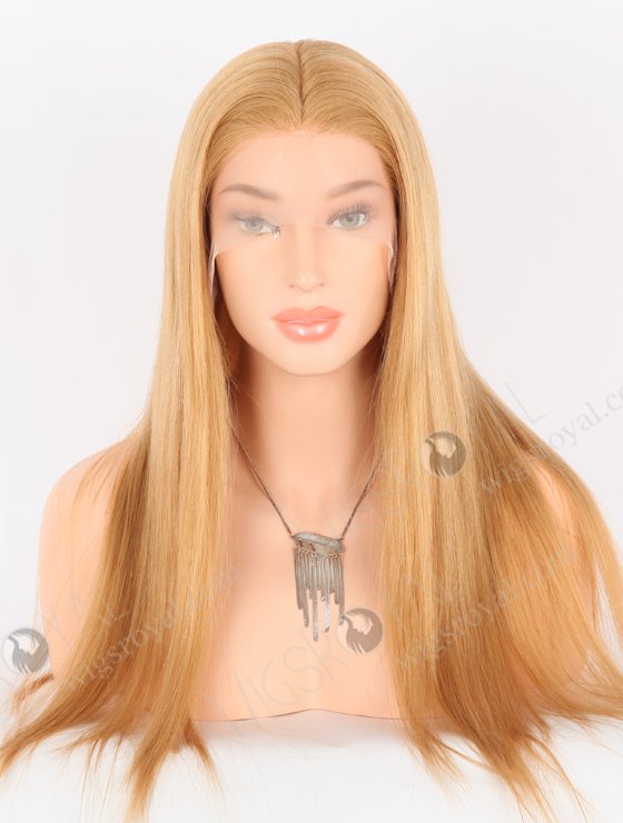 In Stock European Virgin Hair 20" Straight 18#/27A# Evenly Blended Color Silk Top Full Lace Wig STW-847-26174