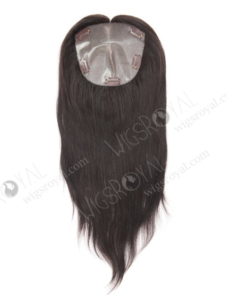 All Thin Skin Black Color Chinese Virgin Human Hair Toppers For Thinning Women WR-TC-088