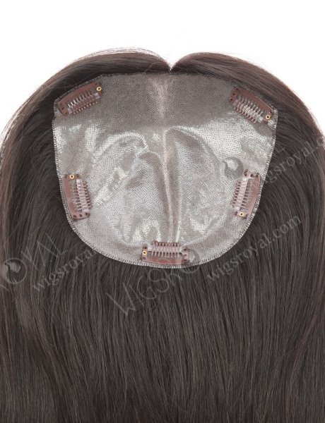 All Thin Skin Black Color Chinese Virgin Human Hair Toppers For Thinning Women WR-TC-088