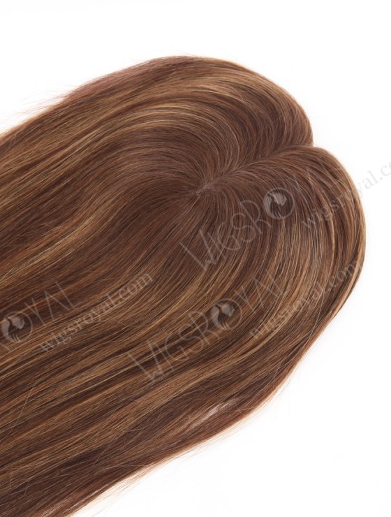 Brown Color Chinese Virgin Human Hair All PU Toppers For Thinning Women WR-TC-089-26268