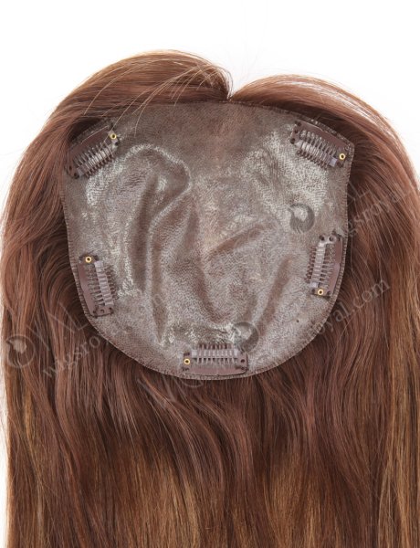 Brown Color Chinese Virgin Human Hair All PU Toppers For Thinning Women WR-TC-089