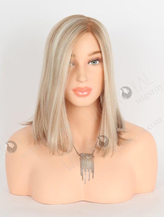 Bob Straight Brown Highlight Color Natural Looking Parting Lace Wig WR-ST-059-26297