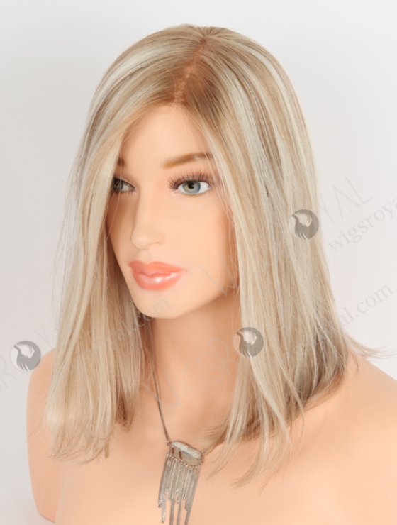 Bob Straight Brown Highlight Color Natural Looking Parting Lace Wig WR-ST-059-26299