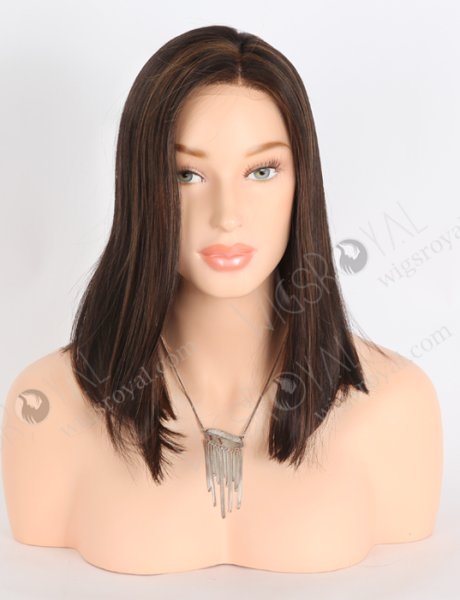 Dark Brown Bob Straight Human Hair Glueless Wig For Beginners WR-GL-074