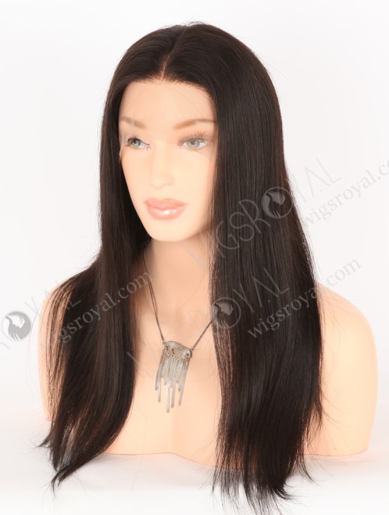 In Stock Brazilian Virgin Hair 18" Straight Natural Color Full Lace Wig FLW-04046-26397
