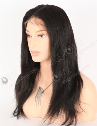 In Stock Indian Remy Hair 18" Yaki 1/1b# Evenly Blended Color Full Lace Wig FLW-01404