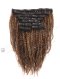 Afro Curly Brazilian Virgin Human Hair Seamless Clip In Hair Extensions WR-CW-014