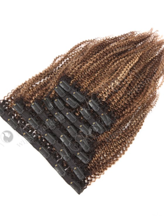 Afro Curly Brazilian Virgin Human Hair Seamless Clip In Hair Extensions WR-CW-014-26429