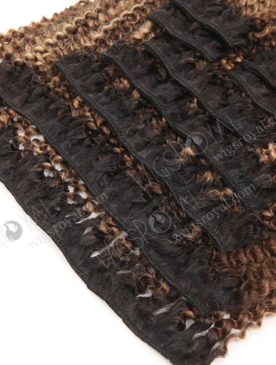Afro Curly Brazilian Virgin Human Hair Seamless Clip In Hair Extensions WR-CW-014-26430