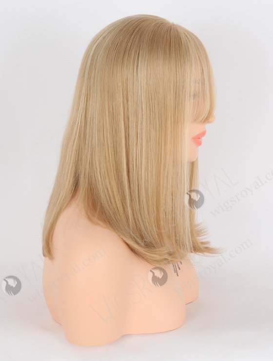All One Length Fine European Human Hair Lace Front Wigs With Bangs WR-CLF-057-26413