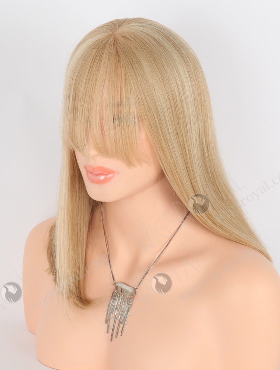 All One Length Fine European Human Hair Lace Front Wigs With Bangs WR-CLF-057-26415