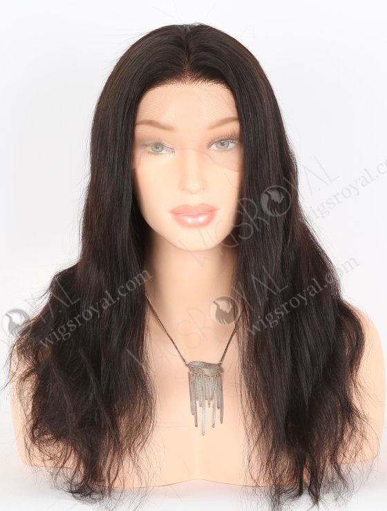 In Stock Indian Remy Hair 18" Natural Straight Natural Color Full Lace Wig FLW-01336