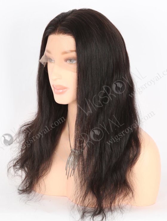 In Stock Indian Remy Hair 18" Natural Straight Natural Color Full Lace Wig FLW-01336-26544